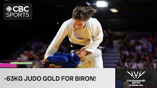 Canada's Laurence Biron wins GOLD in women's -63kg judo final on Day 9 of 2026 Commonwealth Games