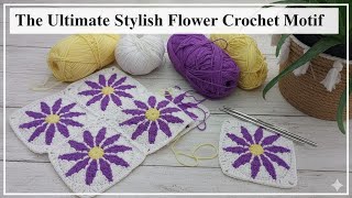 The Ultimate Stylish Flower Crochet Motif! #pinterest #blanket