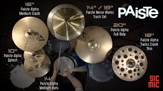 Video thumbnail for Paiste Alpha Cymbals 20" Full Ride 18" Swiss Crash Thin 14/18 Trash Set 16" Medium 14 Hats 10 Splash by SIC MIC