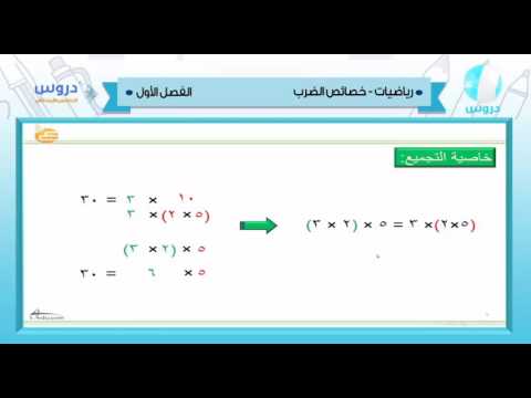 الخامس الابتدائي | الفصل الدراسي الأول 1438 | رياضيات | خصائص الضرب