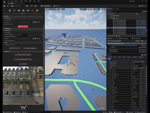Unreal Engine 5.5 - How to add Google Street View Preview for OSM Buildings in CityBLD Plugin - 4K