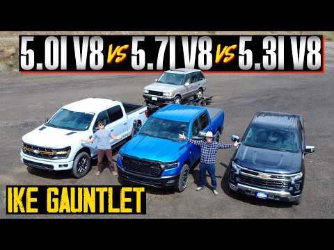 V8 RUMBLE: Ford F-150 vs Ram 1500 vs Chevy Silverado on the World’s Toughest Towing Test!