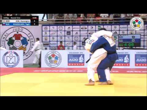 JUDO 2014 Grand Prix Ulaanbaatar: Tagir Khaybulaev (RUS) - Gyeong-Jun Kim (KOR)