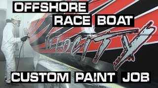 We&#39;re Back !!!  Offshore Race Boat Custom  Paint Job