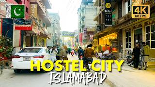 🇵🇰 Hostel City Islamabad: Walking Tour of Hostels, Market, and Lifestyle in 4K