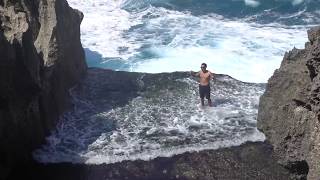 Angel Billabong Idiot risks life for a selfie!