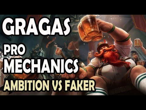 Gragas Perfect Q+R Mechanics (Ambition vs Faker) | League of Legends