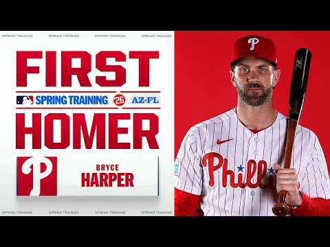 Bryce Harper crushes a NO DOUBT home run for his first of Spring Training! 💪 | MLB Highlights