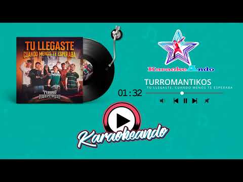 KARAOKEANDO - Turromantikos - Tú Llegaste, Cuando Menos Te Esperaba Karaoke