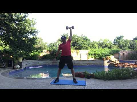 One arm dumbbell snatch