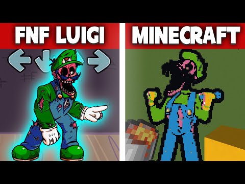 QUIZ FAN FNF - FNF Luigi fnf song minecraft drawing pixel art