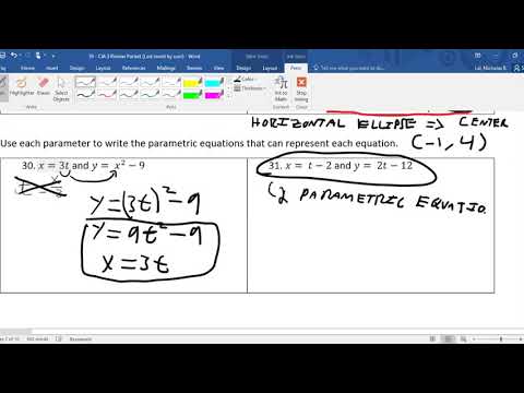 CA3 Parametric Equations 26-32