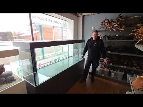 Komplett-Aquarium 200x70x70 aufstellen mit Filterbecken Ausstellung von Amazonasbecken.eu