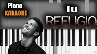 Pablo Alborán - Tu Refugio | KARAOKE Piano / Tutorial / Cover