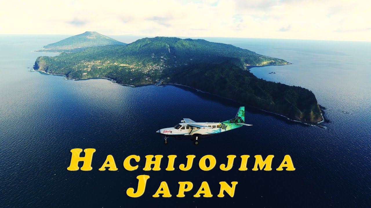 Going around Hachijojima, Japan, in real-time, real weather, in a Grand Caravan | MSFS
