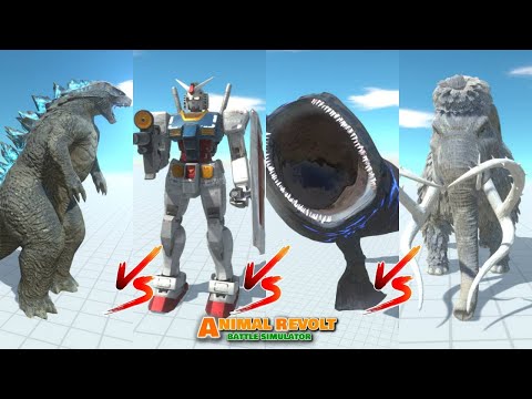 GODZILLA 2014 vs THE BLOOP vs GUNDAM RX 78 vs MAMMOTH