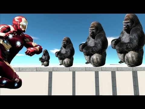 Ironman vs king khung (KING KONG) Death Run - Animal Revolt Battle Simulator