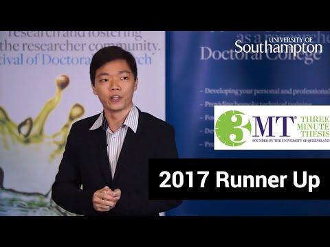 Runner up, Three Minute Thesis '17 | University of Southampton