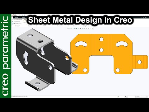 Sheet metal tutorial | Flat & flange wall, Planar & extrude wall in Creo Parametric