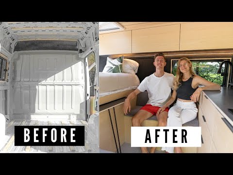 VAN CONVERSION Timelapse - Full Fiat Ducato Van Build | Minimalist interior design