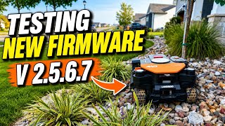 Testing new firmware Worx Landroid vision 4WD Edge routine 