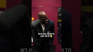 'Where your shoes at? We can go play 1-on-1, me and you right now' - MJ is still ready 😂 | #shorts