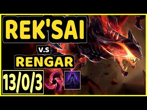ZUAO (REK'SAI) vs RENGAR - 13/0/3 KDA JUNGLE CHALLENGER GAMEPLAY - BR