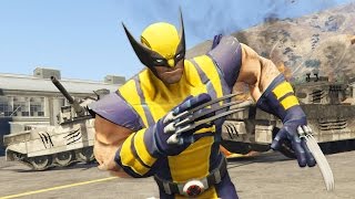 GTA 5 Mods - X-MEN WOLVERINE MOD w/ CLAWS!! GTA 5 Wolverine Mod Gameplay! (GTA 5 Mods Gameplay)
