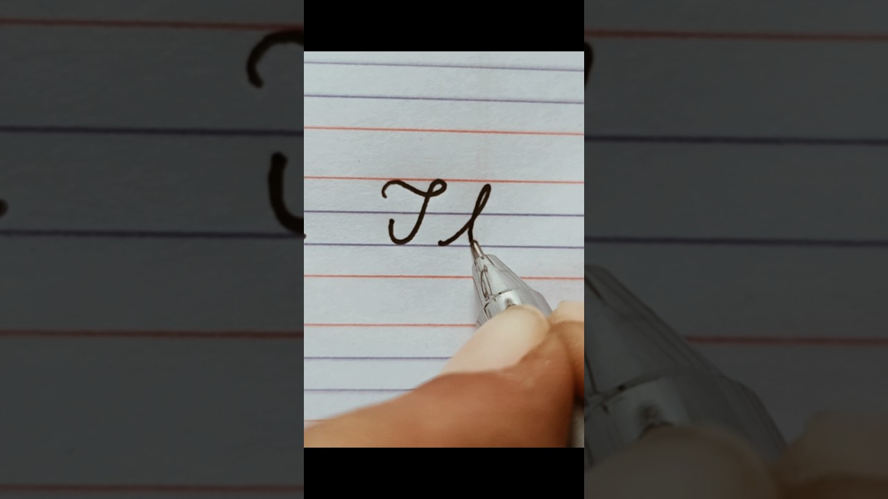 How to write letter T in capital and small cursive writing #handwriting #cursivewriting