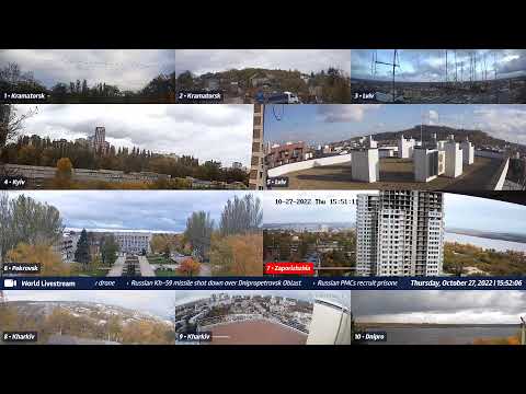 Live views from Ukraine 10/27/2022 A - Kramatorsk, Kharkiv, Kyiv, Zaporizhzhia and other cities