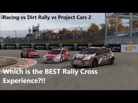 iRacing vs Dirt Rally vs Project Cars 2 - Rally Cross Comparison!!