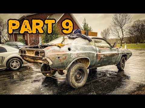 ABANDONED Dodge Challenger Rescued After 35 Years Part 9: Frame Fix and Paint!