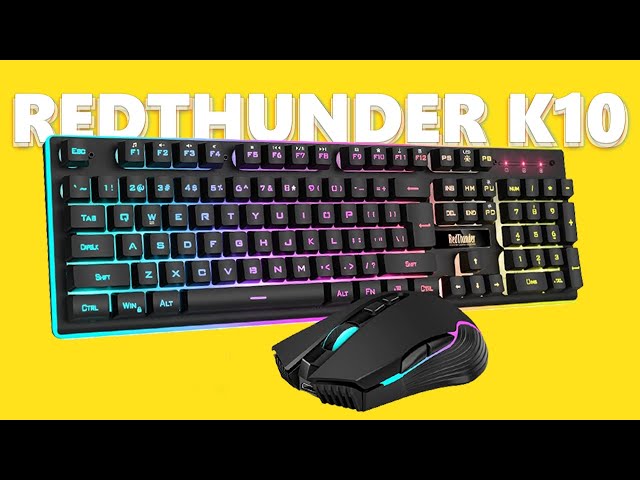 Vídeo relacionado con RedThunder K10 Teclado Gaming Sensación Mecánico lnalámbrico,Retroiluminación RGB,Batería Recargable de 3800 mAh, Anti-ghosting+Ratón 7D 3200DPI,Disposición ES,para PC/PS5/Xbox-Negro