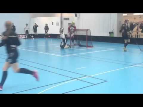 Matchcoach innebandymålvakt uppvärmning