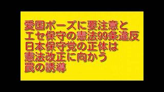 【愛国ポーズに要注意とエセ保守の憲法99条違反】日本保守党の正体は憲法改正に向かう罠の誘導