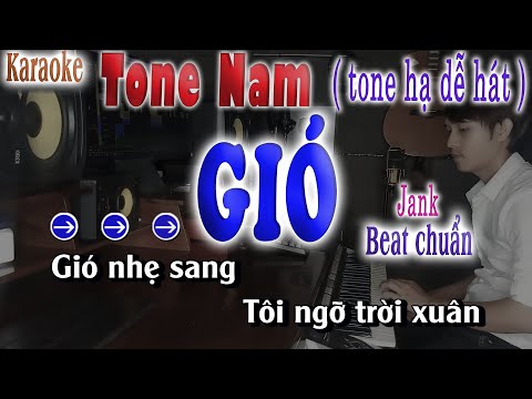 GIÓ - karaoke Tone Nam Hạ Beat Chuẩn JANK | song nhien karaoke