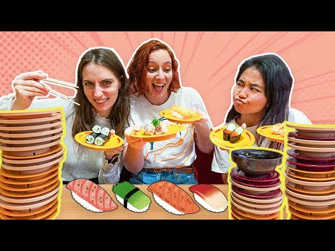 Sushi Eating Challenge - Japanese Conveyor Belt Sushi ? (Sushi Eating Challenge - Japanese Conveyor Belt Sushi ?)