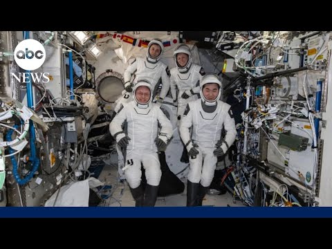 Sick astronaut, rest of crew splash down in Pacific after undocking from ISS