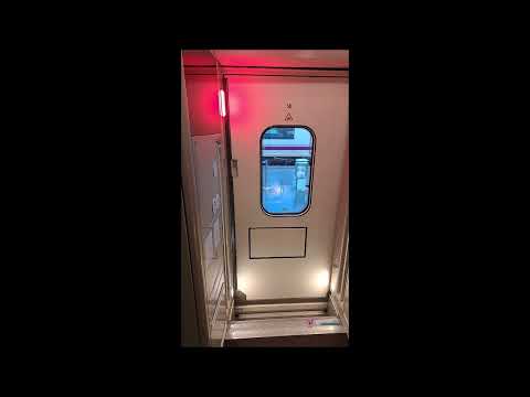 Frecciarossa doors inside closing and opening - High speed train Spain