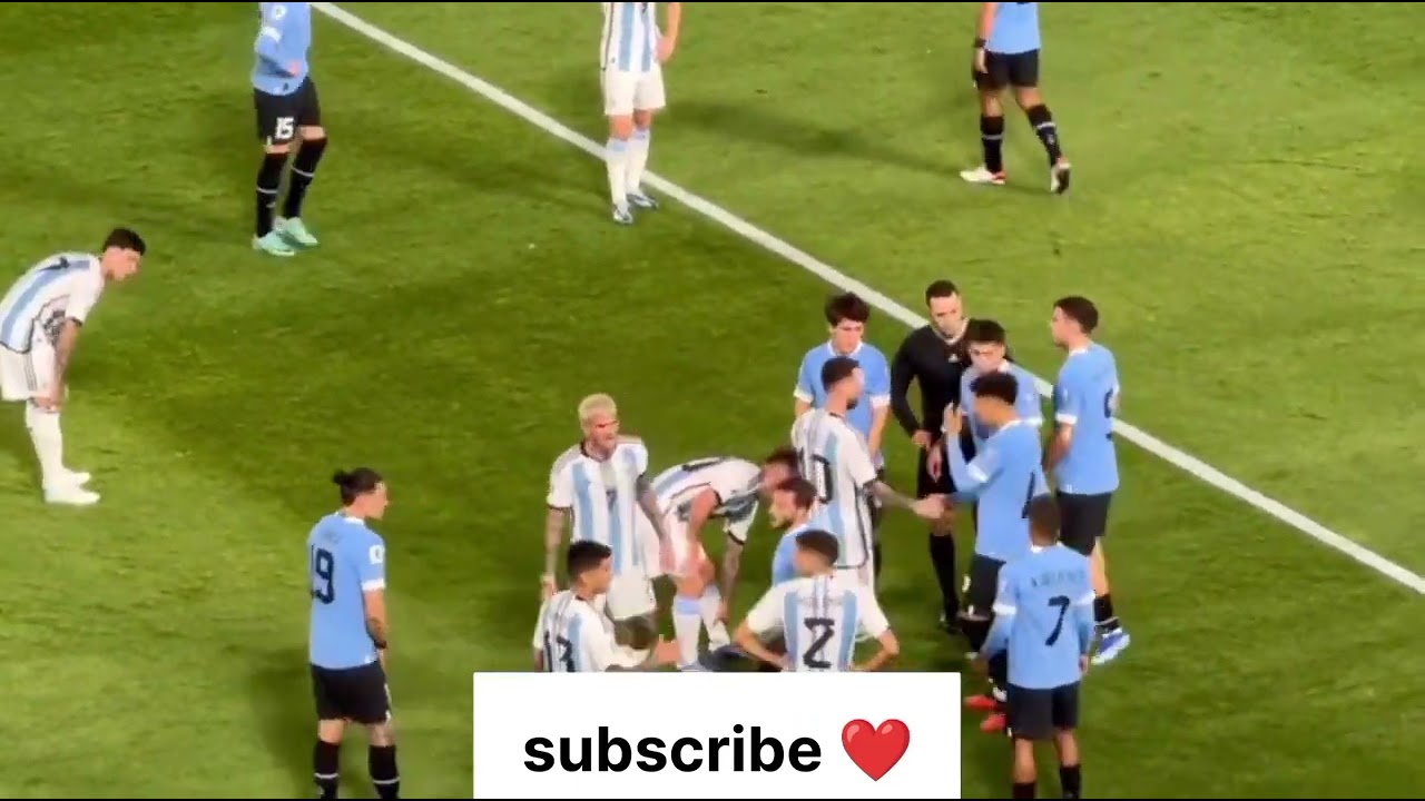 control lost messi 😮‍💨 Uruguay 🇺🇾vs Argentina 🇦🇷#messi #fight #football