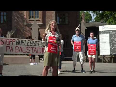 Demonstrasjon på Gaustad sykehus - Bevar Gaustad sykehus til psykiatri og rusbehandling