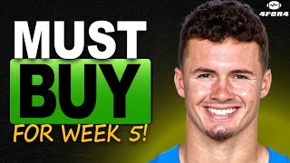 5 Must Buy Trade Targets For Week 5 Fantasy Football! (Hurry!)