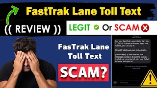 FastTrak Lane Toll Text SCAM! Thetollroads.com Be Aware!