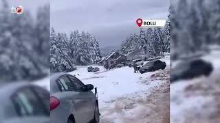 Arkut Dağı'nda Kar Kalınlığı 10 Santime Ulaştı