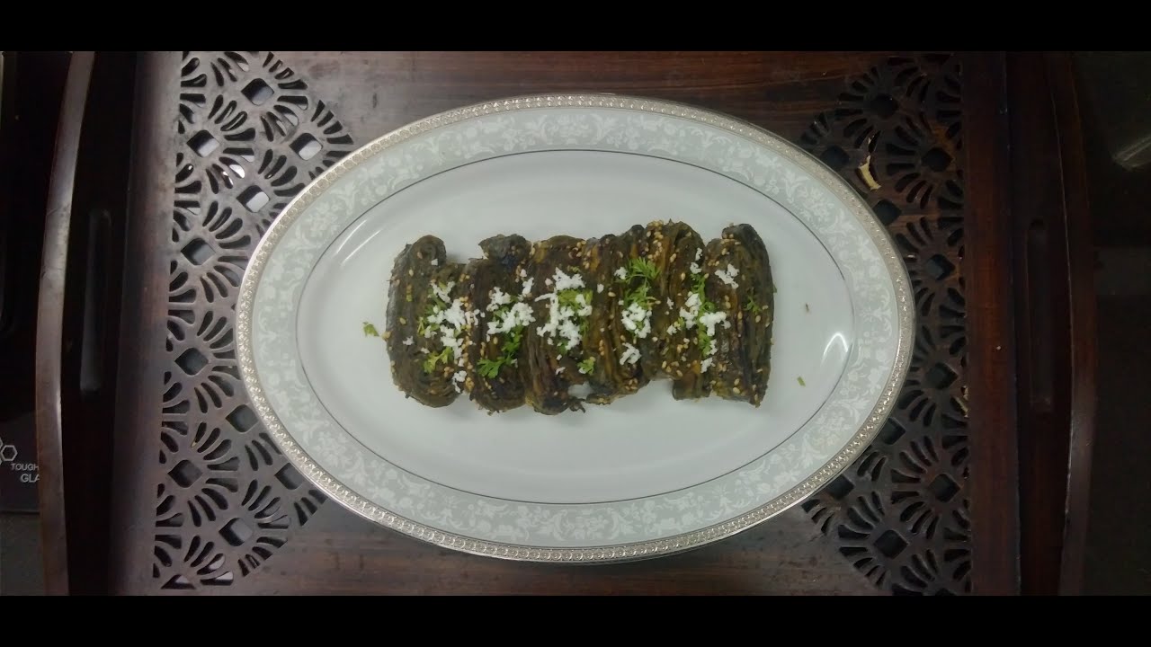 Gujarati Patra Recipe | Colocasia Leaf | Arbi recipe |