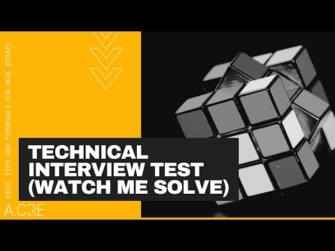Watch Me Model a Real Estate Private Equity Technical Interview Exercise in Excel