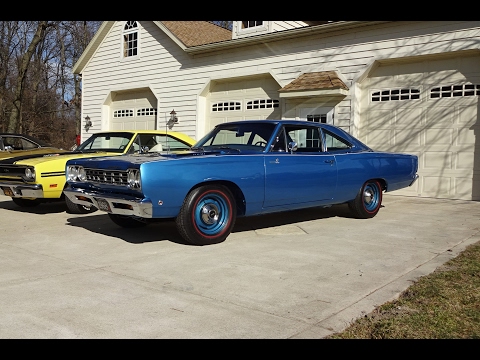 1968 Plymouth Road Runner in QQ1 Blue & 426 Hemi Engine Sound on My Car Story with Lou Costabile