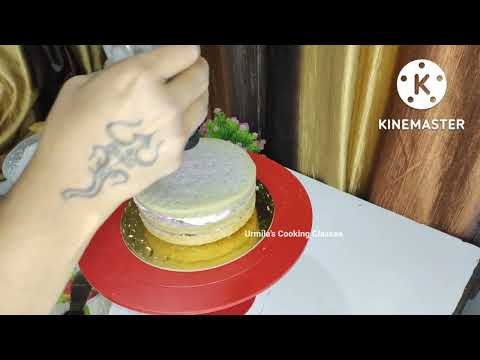 Bluberry Flevour cake cake design for begginar #cake #caketutorial