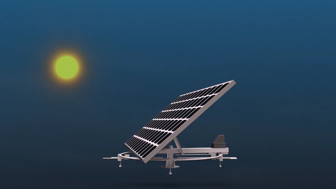 Innovative Solar Panels: 3D Animation Showcasing Sun-Tracking Technology