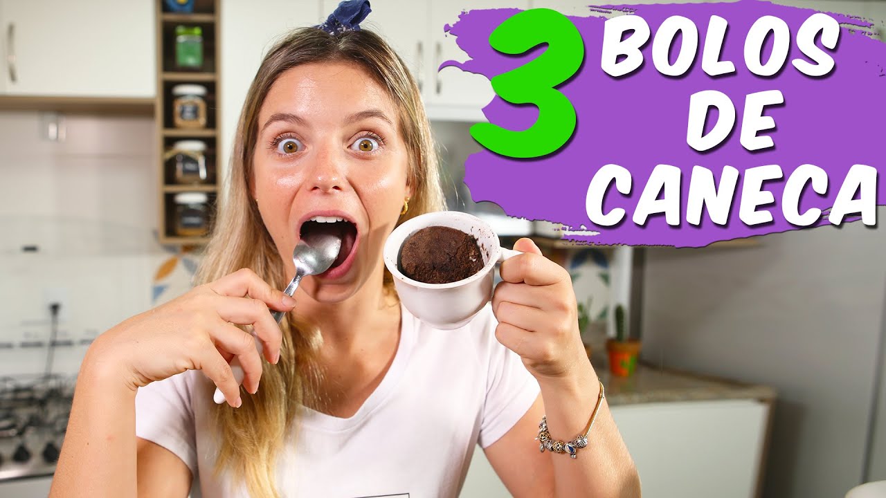 3 RECEITAS DE BOLO DE CANECA FÁCEIS E SAUDÁVEIS